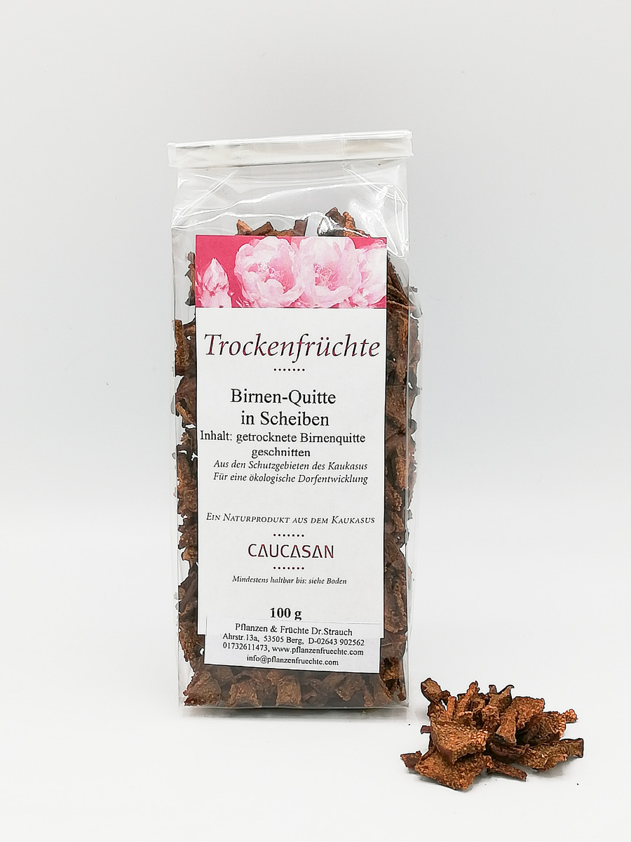 Trockenfrüchte Birnen-Quitte, 100g in feinen Scheiben-0