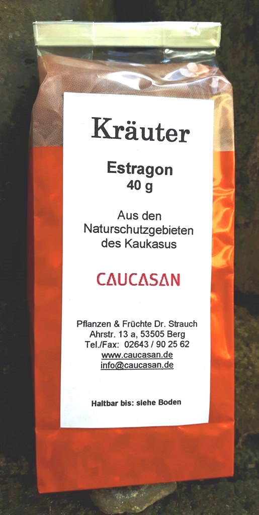 Getrocknete Kräuter Estragon, gerebelt, 40g -0