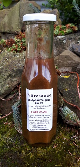 Herzhafte Fruchtsauce Wildpflaume grün (Tkemali), 250ml-70