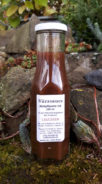 Herzhafte Fruchtsauce Wildpflaume rot (Tkemali), 220g - Neues Rezept-71