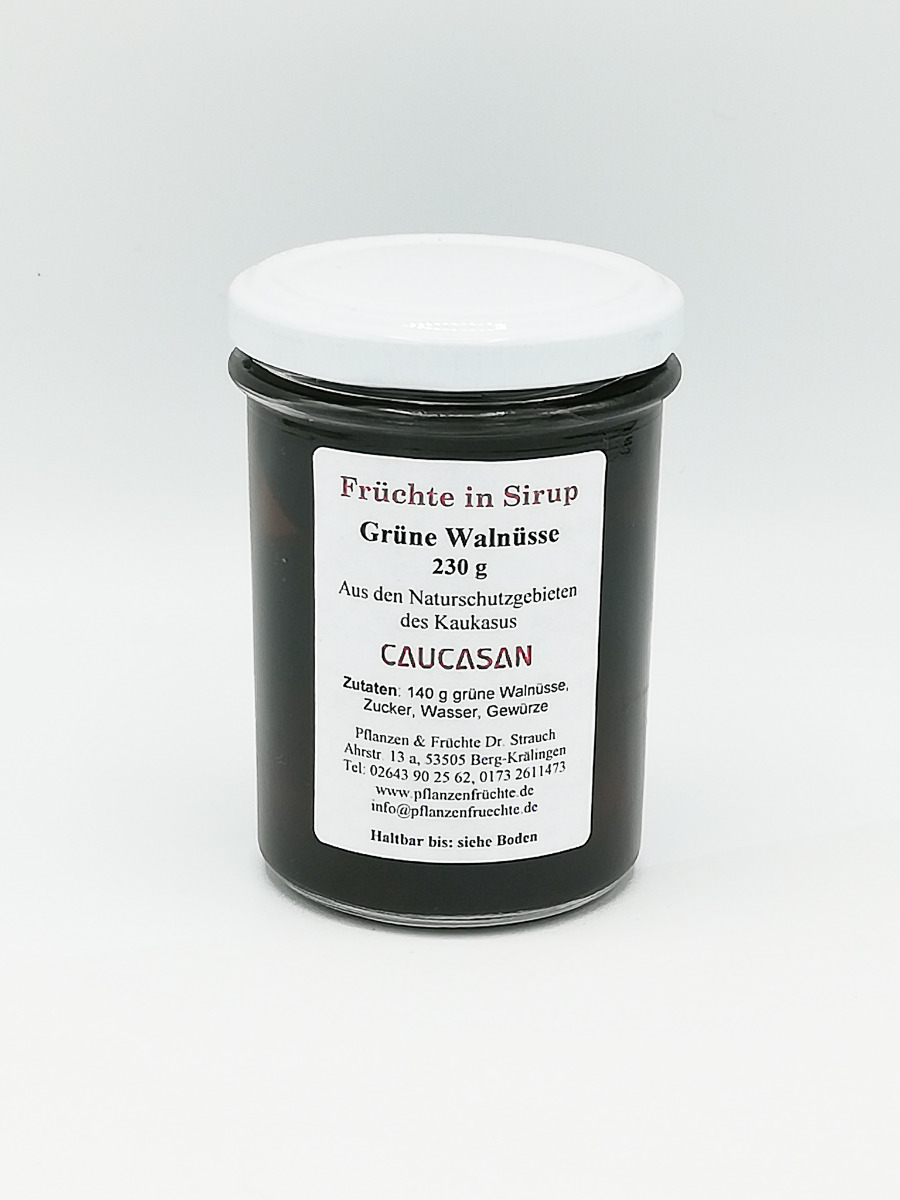Früchte in Sirup Grüne Walnüsse wild, 230g-380