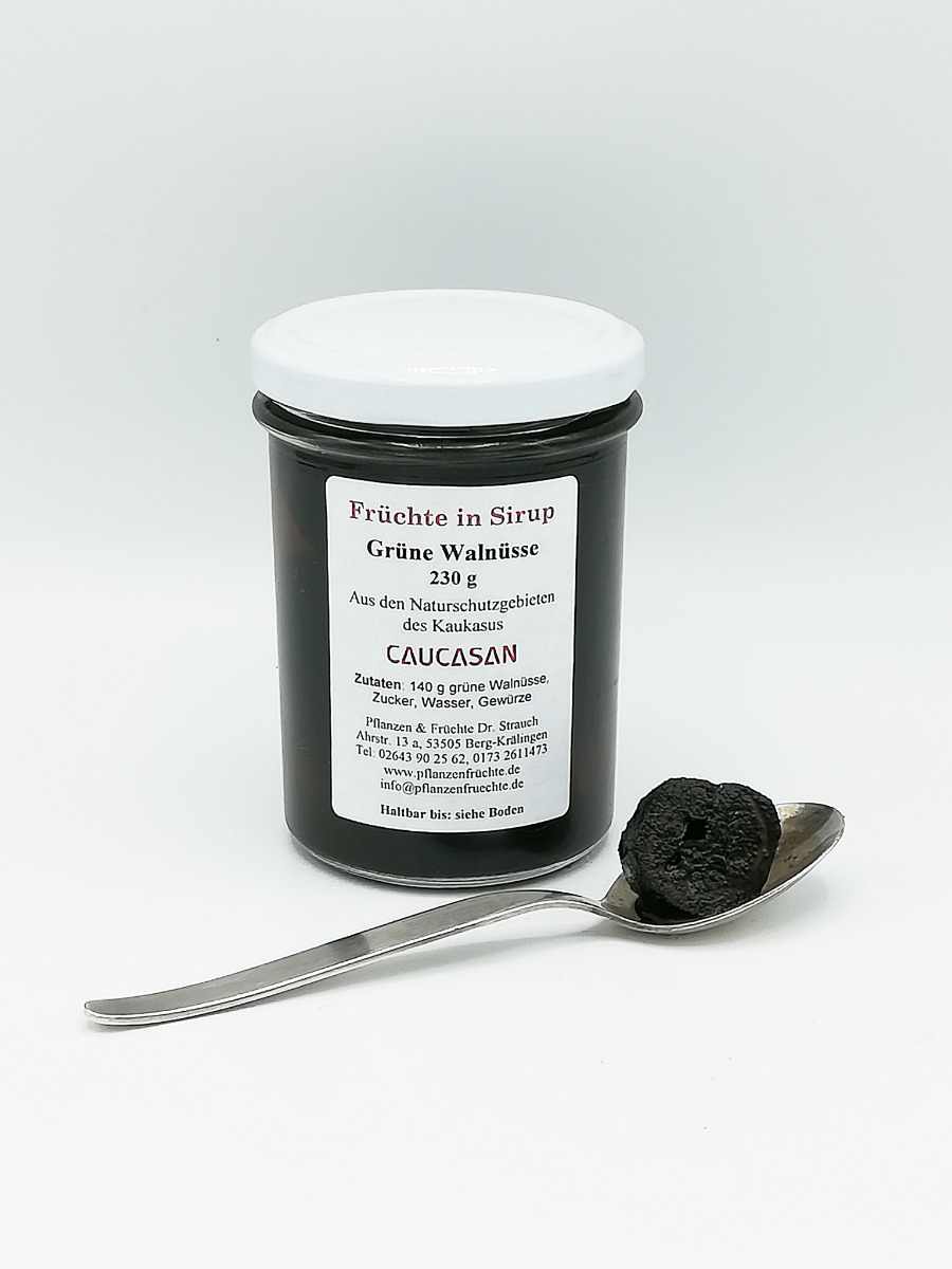 Früchte in Sirup Grüne Walnüsse wild, 230g-0