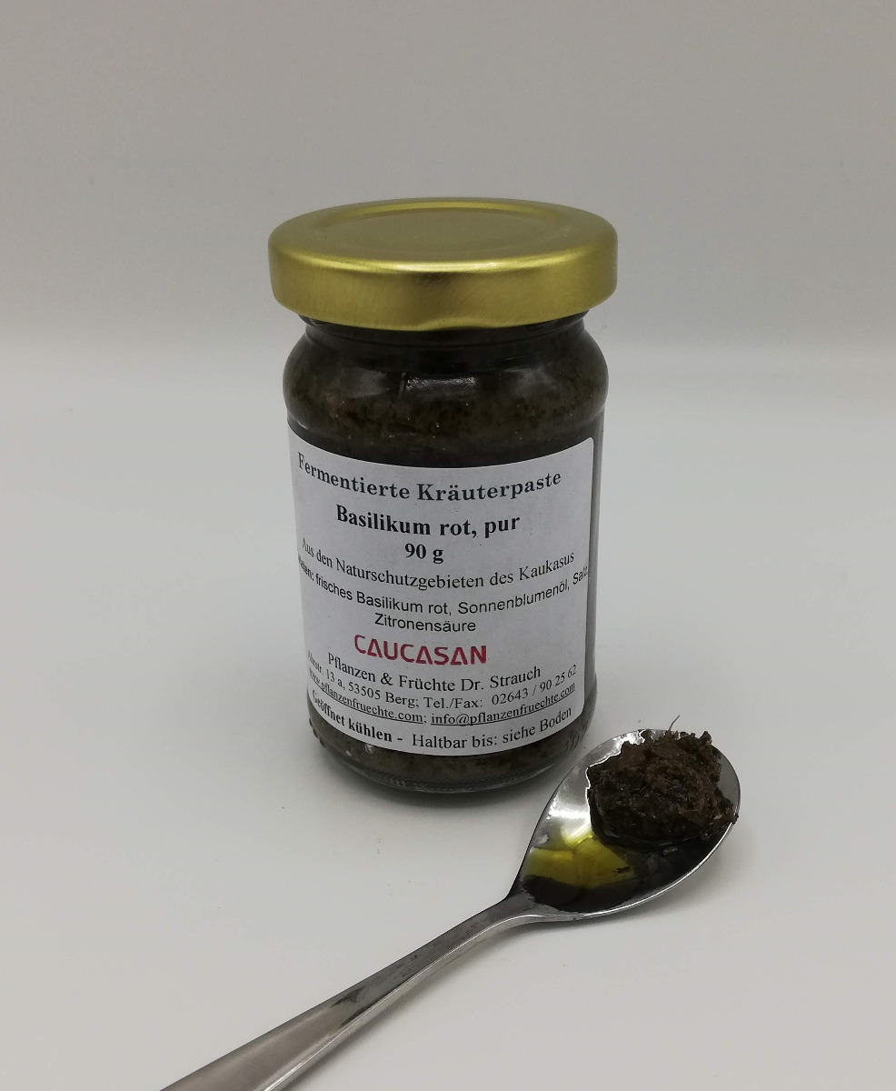 Kräuterpaste Basilikum rot pur, fermentiert, 90g -0