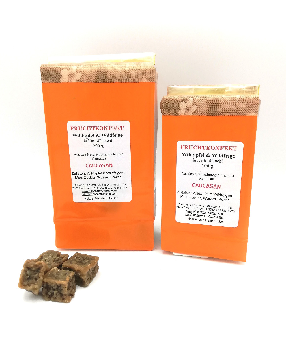 Fruchtkonfekt Wildapfel & Wildfeige - Kartoffelmehl 100g-614