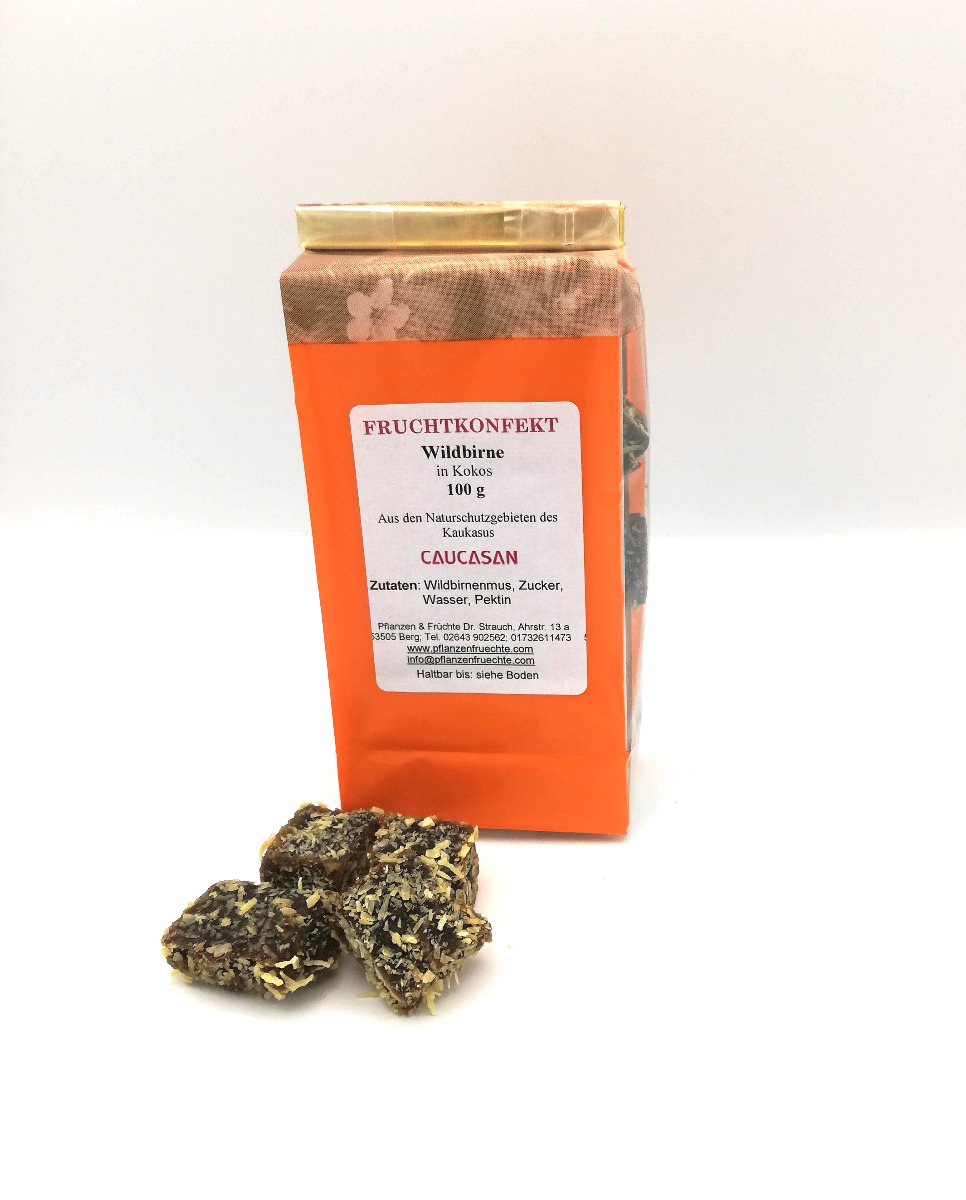 Fruchtkonfekt Wildbirne - Kokos 100g-0